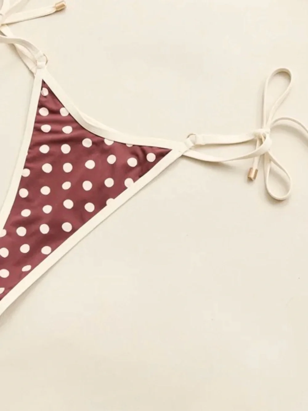 Rhythm Dotti Tie Side Itsy Pant Cafe Bikini Bottom Size Medium